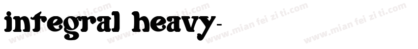 integral heavy字体转换